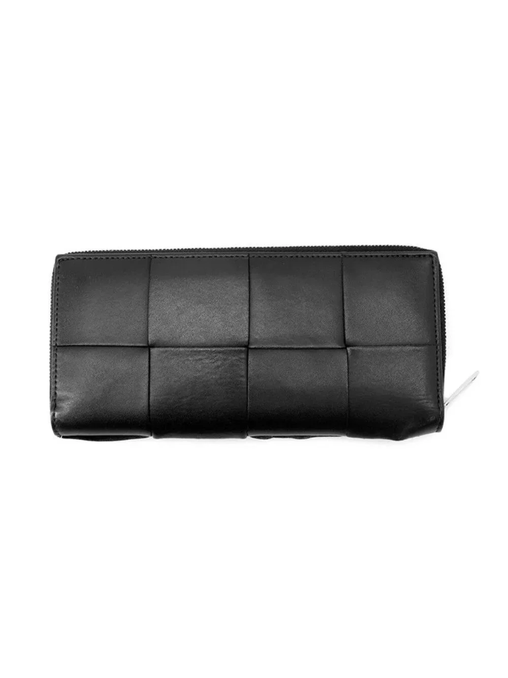 Bottega Veneta Wallet Maxi Intrecciato Cassette Slim Lambskin Black